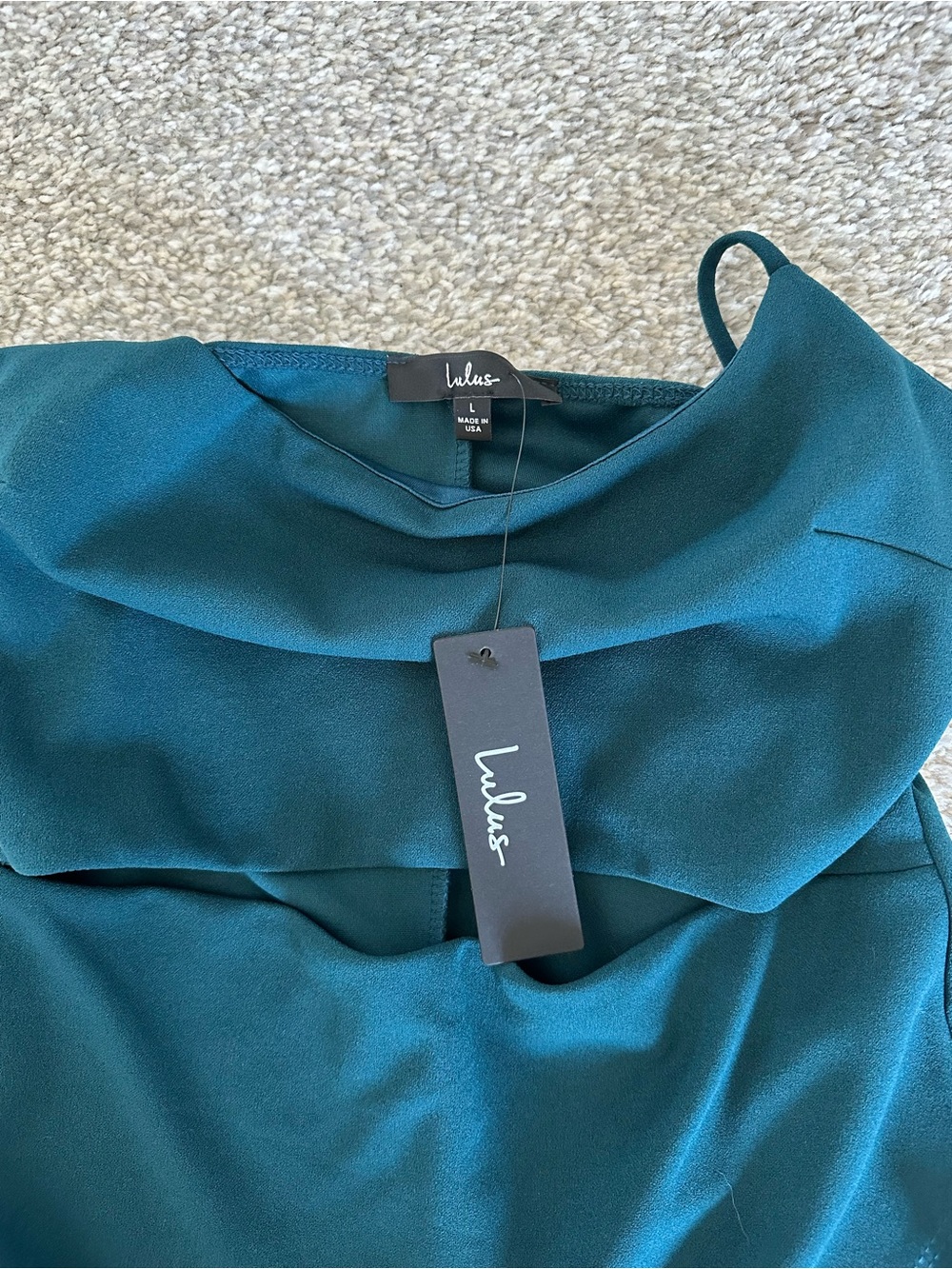 Women’s Lulu’s Dark Teal Cutout Bodycon Dress - Picture 7 of 8